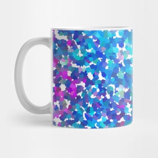 Turquoise Blue and Magenta Abstract Art Shapes Pattern Mug